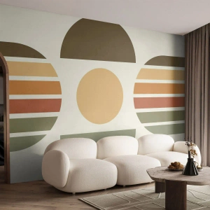 Papier Peint Autocollant Deluxe Sticker - Dans les coulaurs de la terre - Abstraction, Morceau, Graphique - 450x315 cm