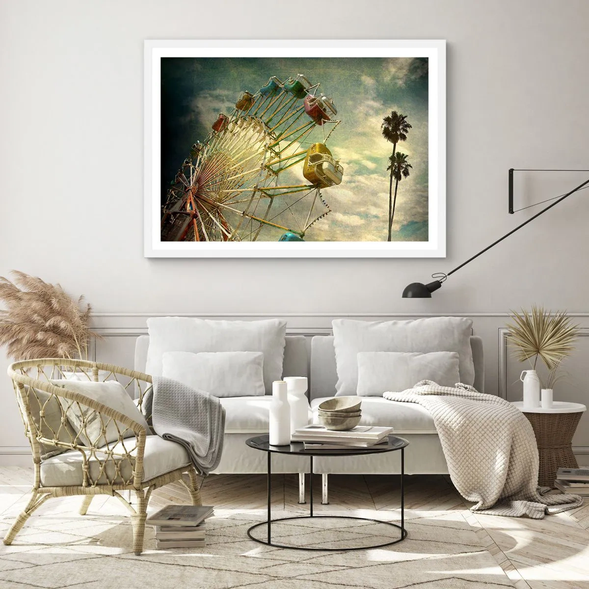 Affiche dans un cadre blanc - Poster - On va faire la fête - 40x30 cm