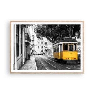 Affiche dans un chêne clair - Poster - Et du fado en arrière-plan - 100x70 cm