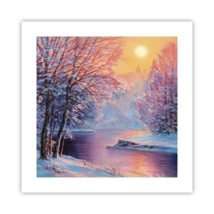 Affiche - Poster - Couleurs d'hiver - 40x40 cm