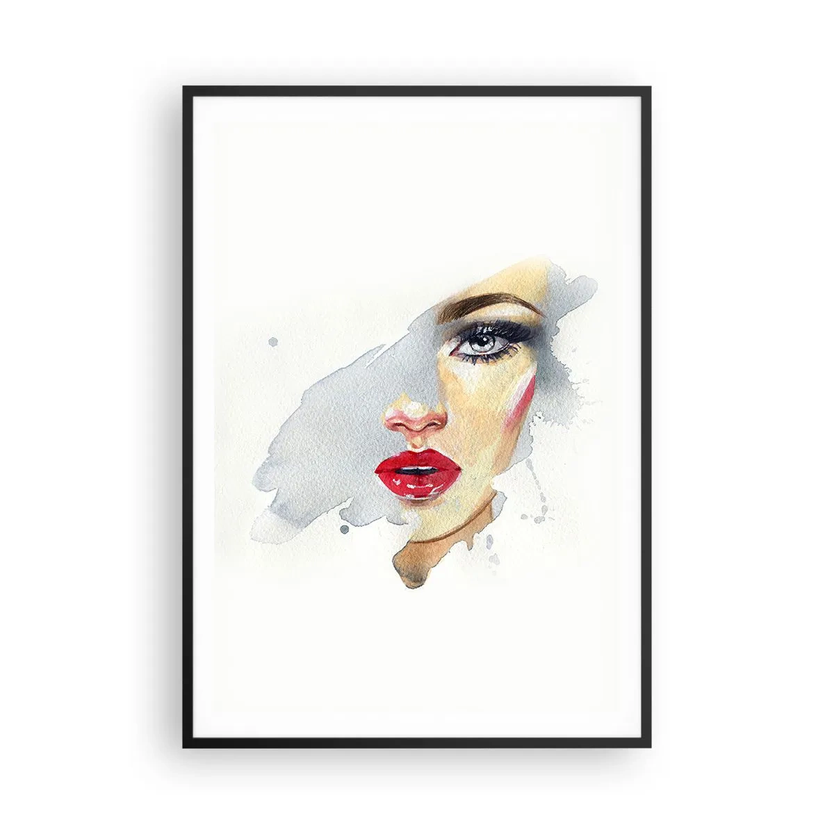 Affiche dans un cadre noir - Poster - Reflet dans une goutte d'eau - 70x100 cm