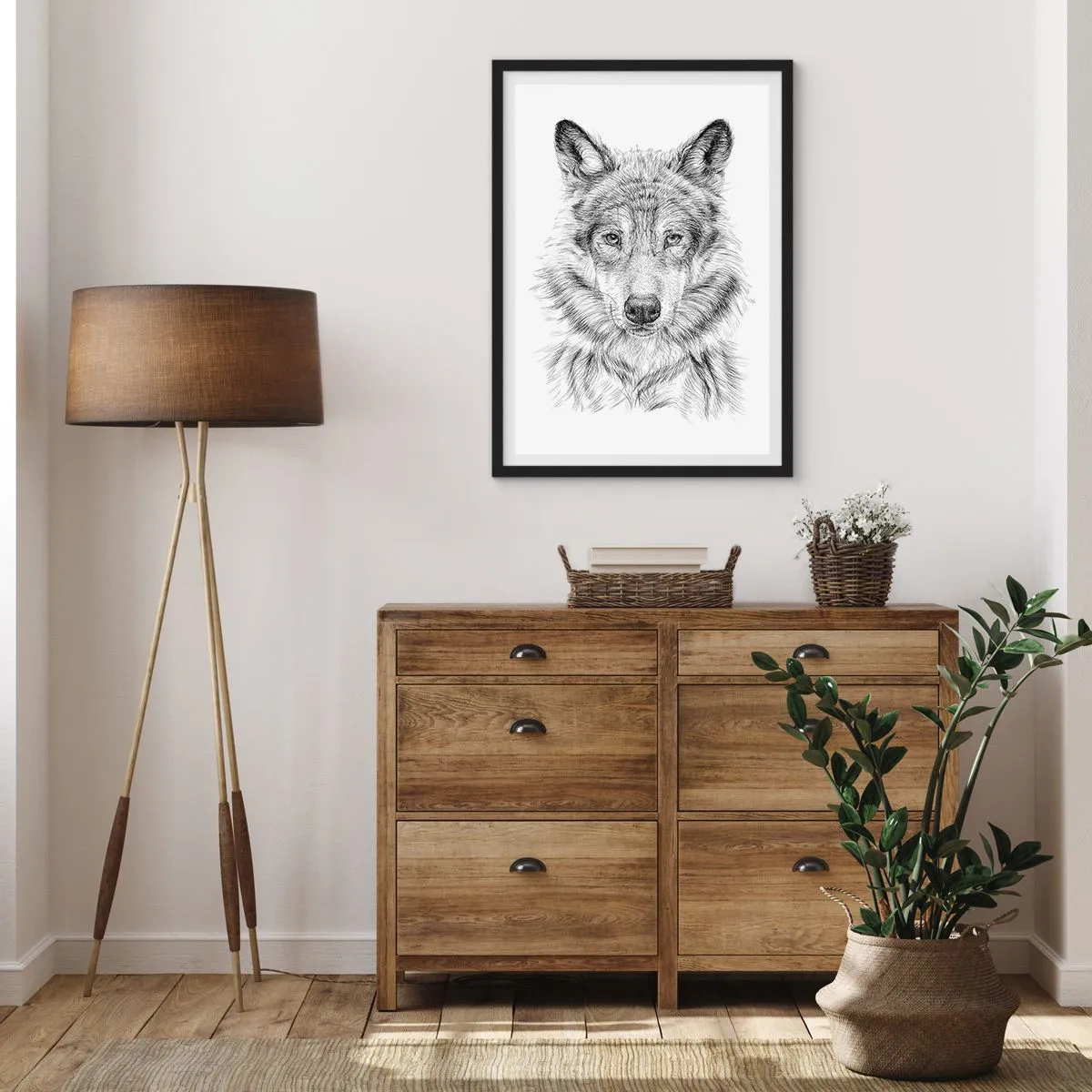 Affiche dans un cadre noir - Poster - Un leader né - 30x40 cm