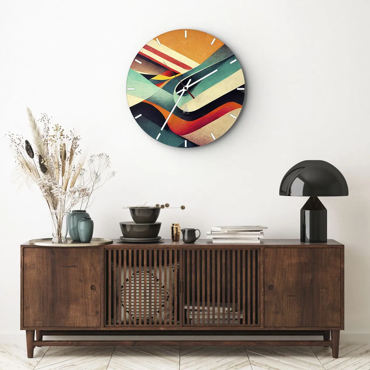 Horloge murale - Pendule murale - Composition intense - 40x40 cm