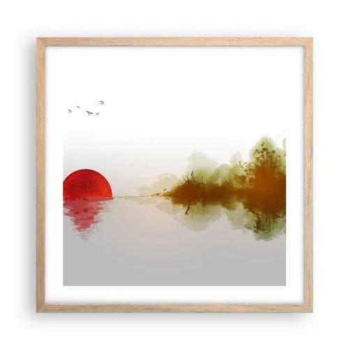 Affiche dans un chêne clair - Poster - Une promesse de paix - 50x50 cm