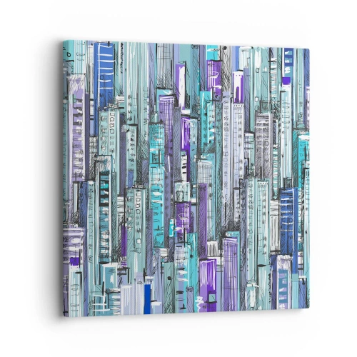 Impression sur toile - Image sur toile - Bleuâtre avec le ciel - 30x30 cm