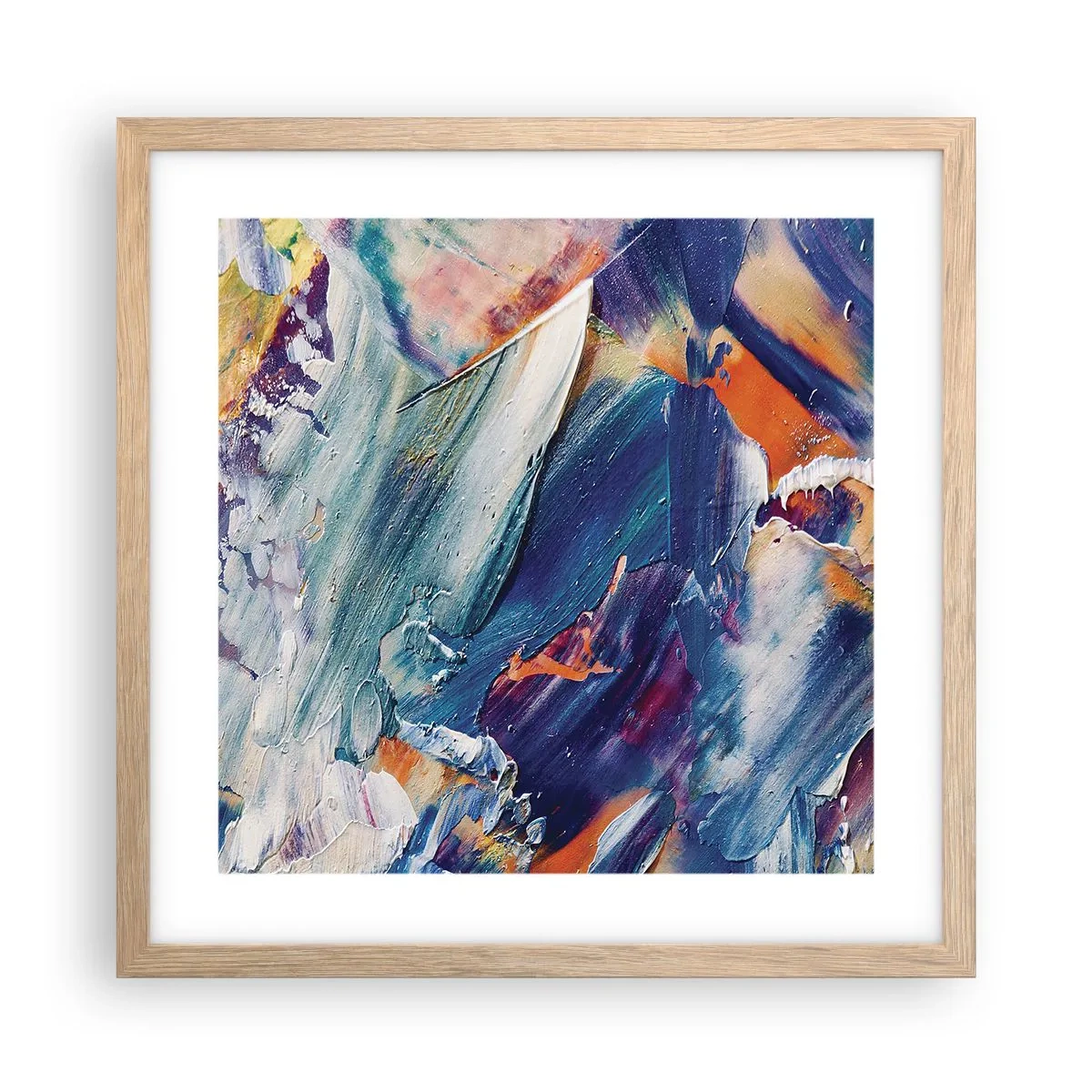 Affiche dans un chêne clair - Poster - Confusion des couleurs - 40x40 cm