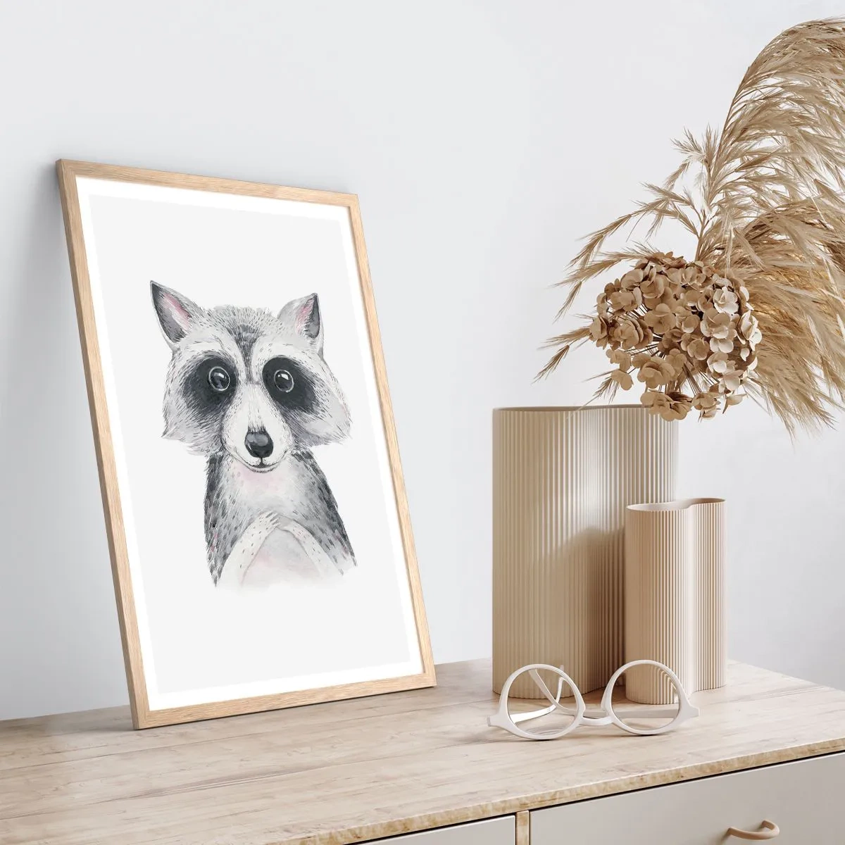 Affiche dans un chêne clair - Poster - Un moment pour s'émouvoir - 61x91 cm