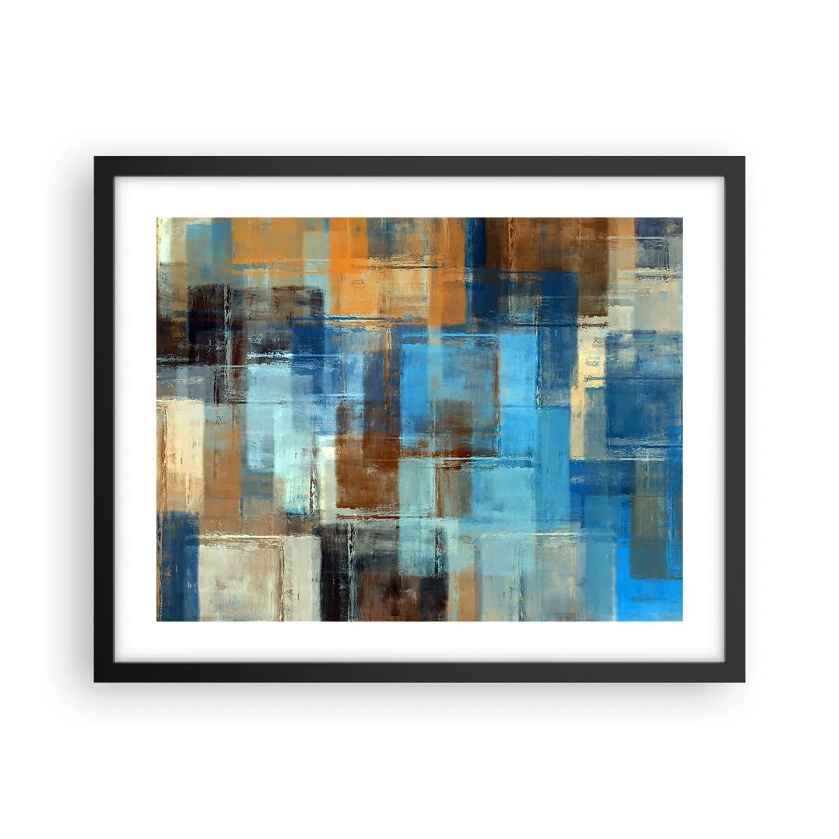 Affiche dans un cadre noir - Poster - A travers le voile bleu - 50x40 cm