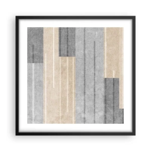 Affiche dans un cadre noir - Poster - Composition : se tenir droit - 50x50 cm