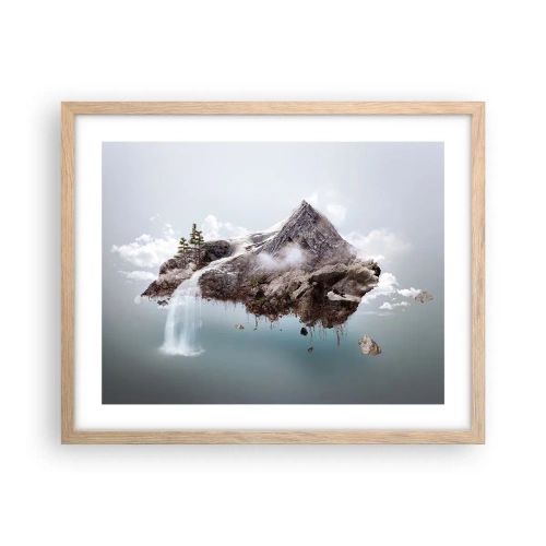 Affiche dans un chêne clair - Poster - L'oeil du surréaliste - 50x40 cm