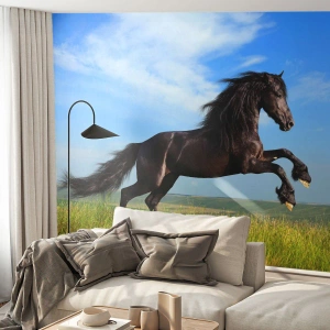 Papier Peint Autocollant Deluxe Sticker - Un manifeste de liberté passionnant - Animaux, Cheval, Paysage - 300x210 cm
