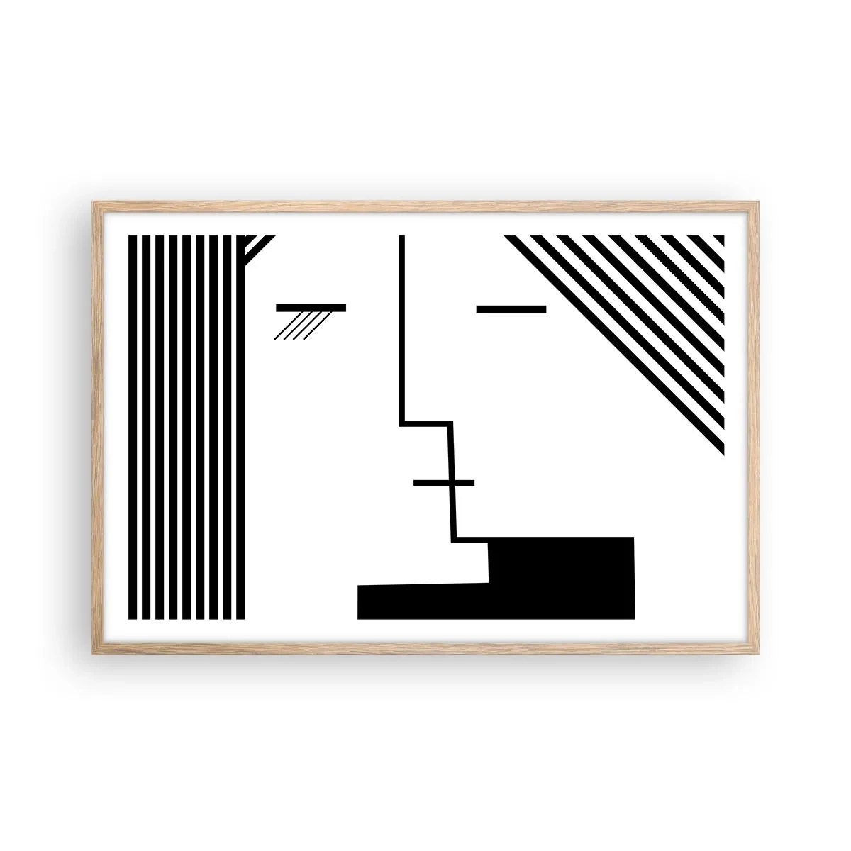 Affiche dans un chêne clair - Poster - Juste un baiser - 91x61 cm