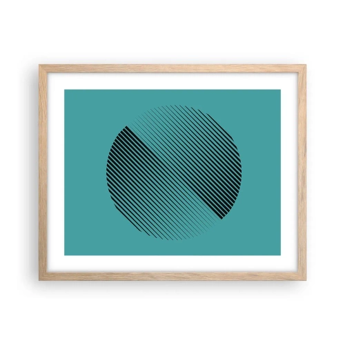 Affiche dans un chêne clair - Poster - Cercle – une variation géométrique - 50x40 cm