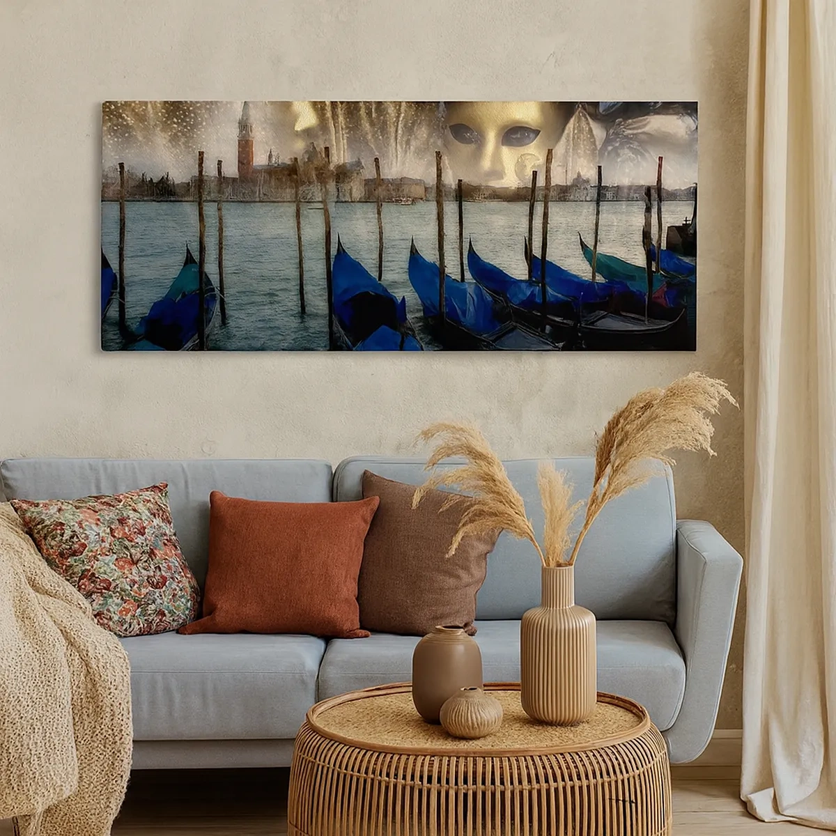 Impression sur toile - Image sur toile - Il est temps de commencer le carnaval - 30x30 cm