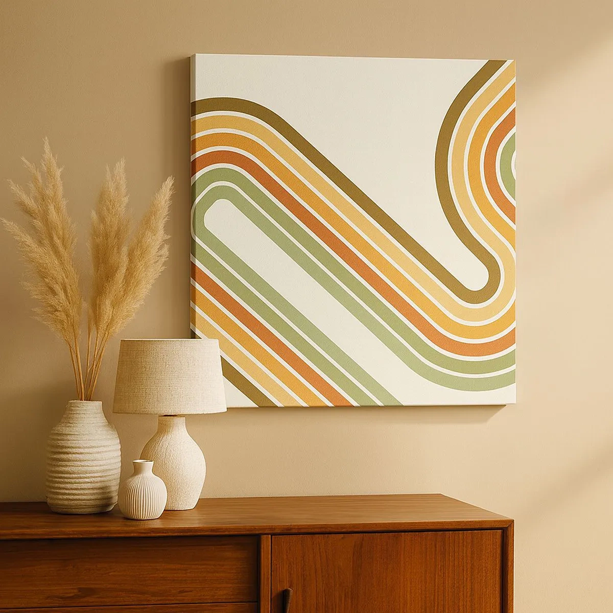 Impression sur toile - Image sur toile - En zig zag vers le but - 30x30 cm
