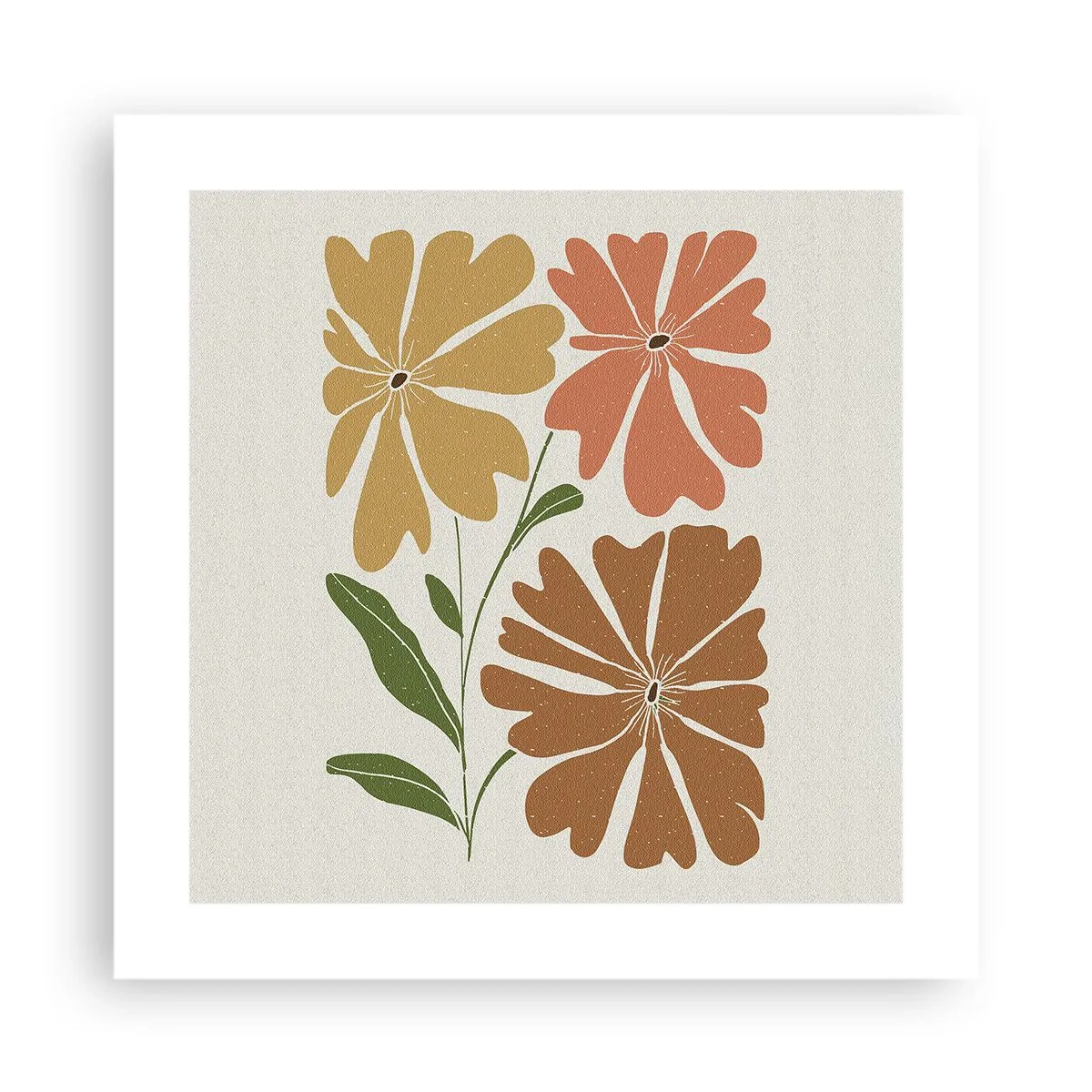 Affiche - Poster - Nature et géométrie - 40x40 cm