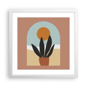Affiche dans un cadre blanc - Poster - Petits bonheurs - 40x40 cm