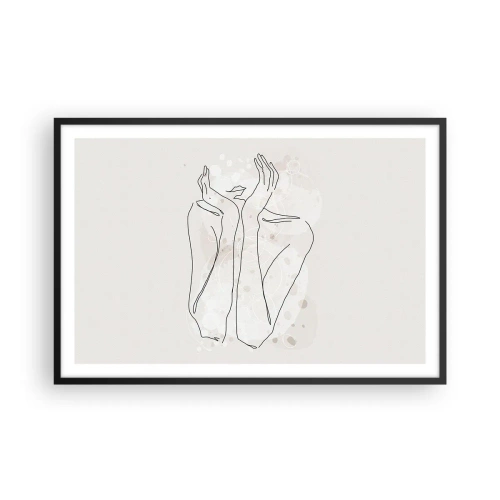 Affiche dans un cadre noir - Poster - Instant de rêve - 91x61 cm