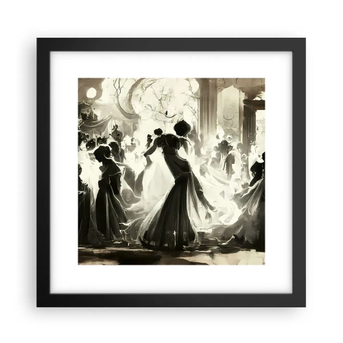 Affiche dans un cadre noir - Poster - La grande mascarade - 30x30 cm