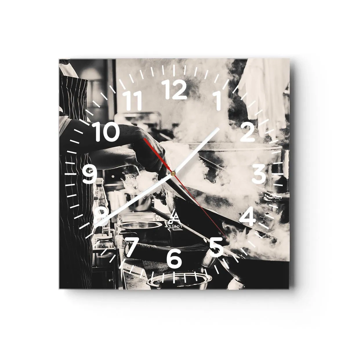 Horloge murale - Pendule murale - Alchimie des saveurs - 40x40 cm