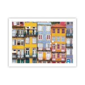 Affiche - Poster - Couleurs de vieille ville - 70x50 cm