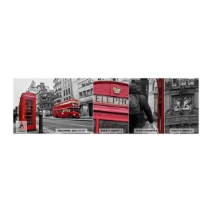 Échantillon de Papier Peint Premium Sand - Le plus rouge d'Europe - Ville, Londres, Architecture - 100x30 cm