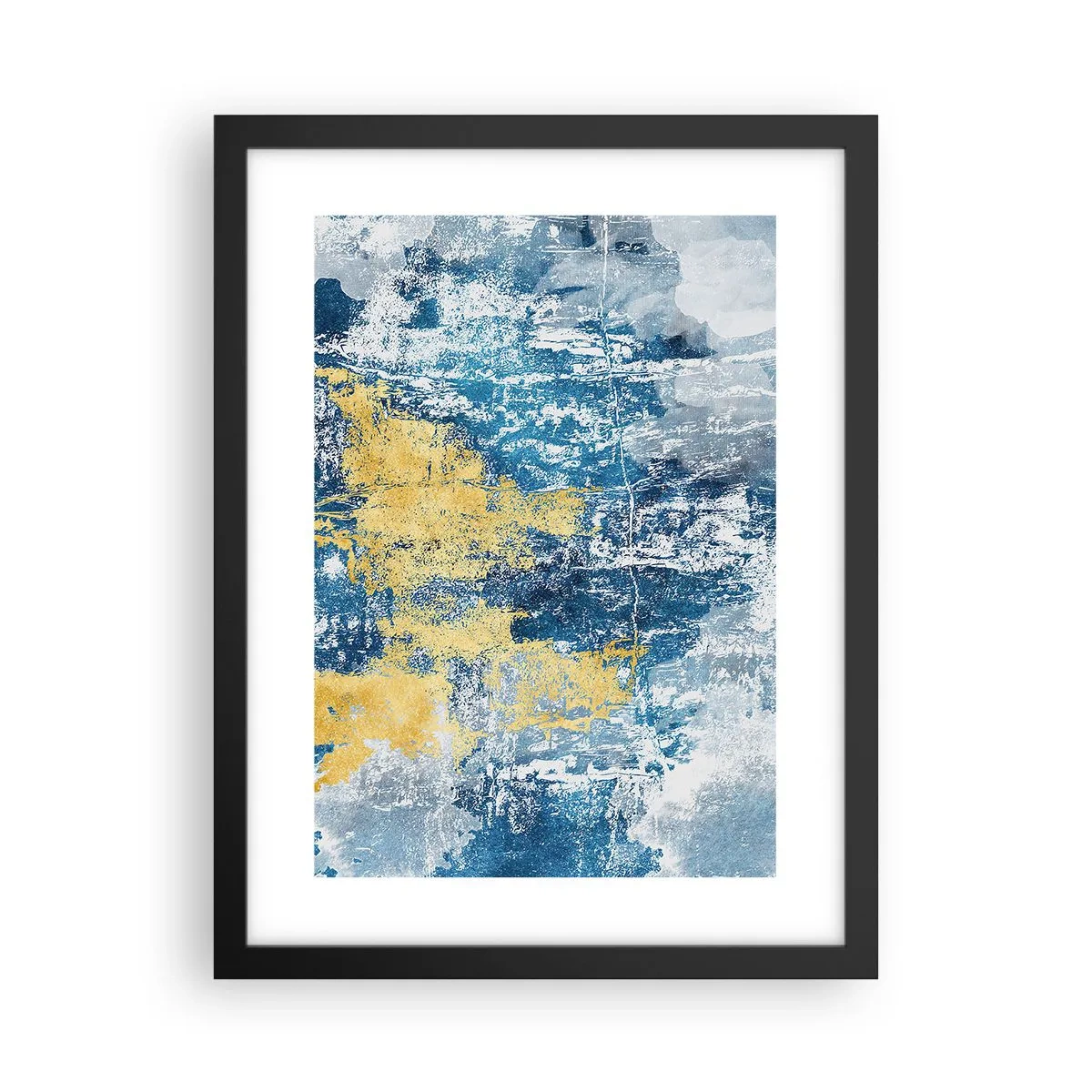 Affiche dans un cadre noir - Poster - Abstraction du temps - 30x40 cm