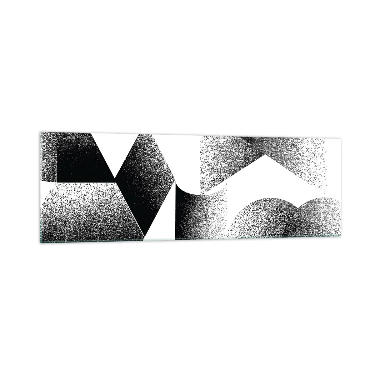 Impression sur verre - Image sur verre - Géométrie composée d'angles et de formes ovales - 160x50cm - Angles et ovales - Décoration murale moderne pour le salon et la chambre ARTTOR