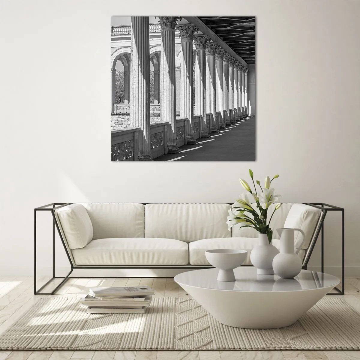 Impression sur verre - Image sur verre - Arcade ensoleillée - 70x70 cm