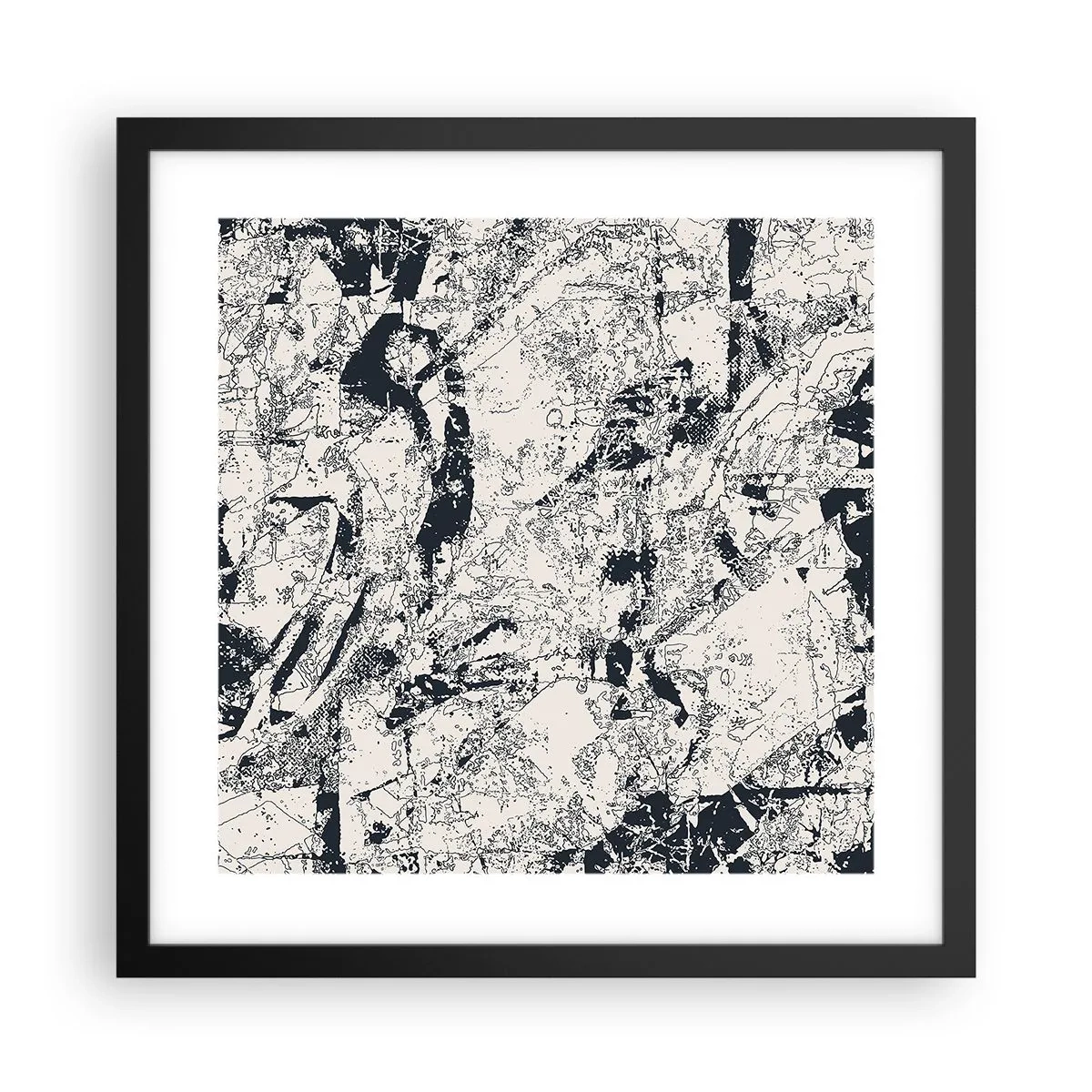 Affiche dans un cadre noir - Poster - Interpénétration des contraires - 40x40 cm