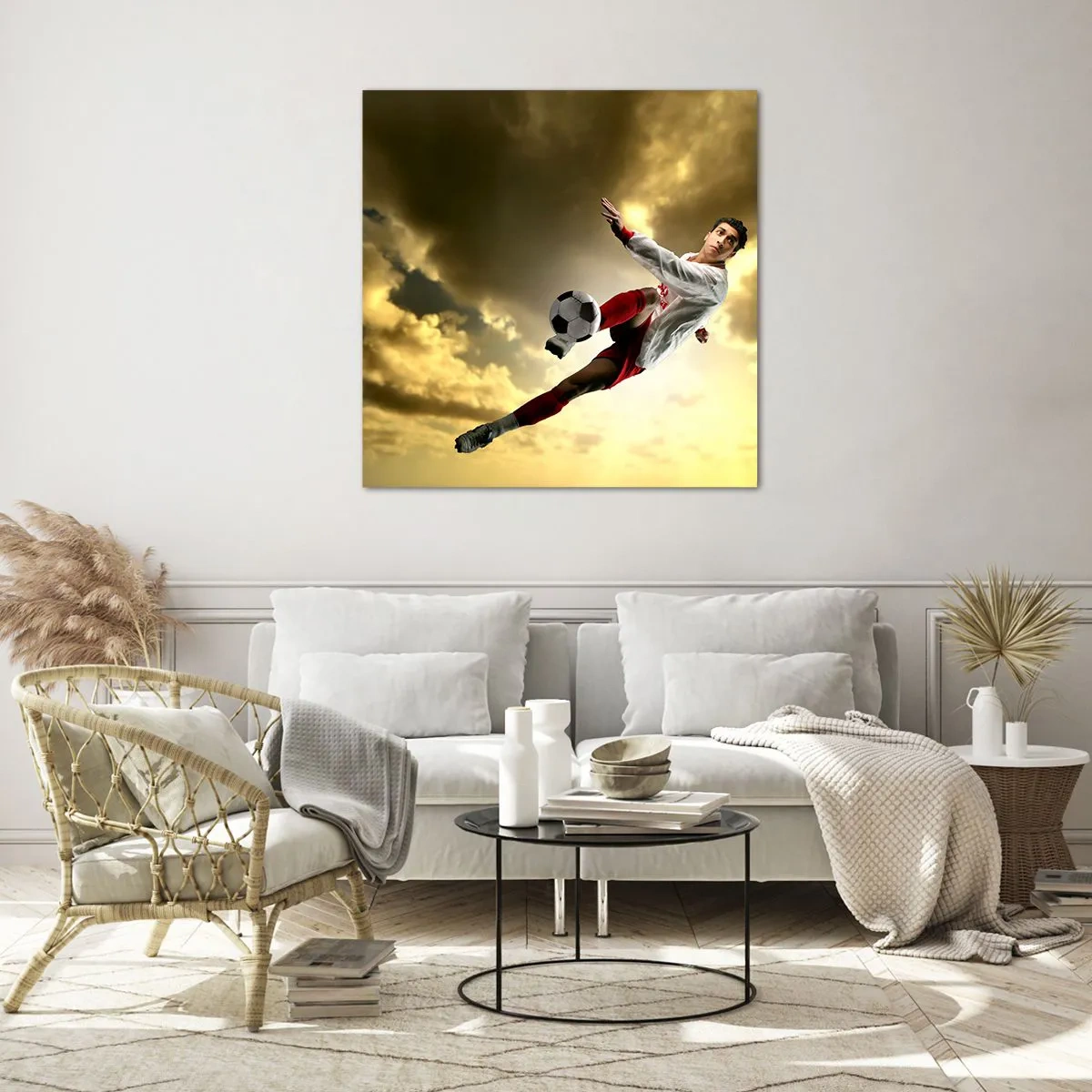 Impression sur verre - Image sur verre - Le paradis du football - 40x40 cm