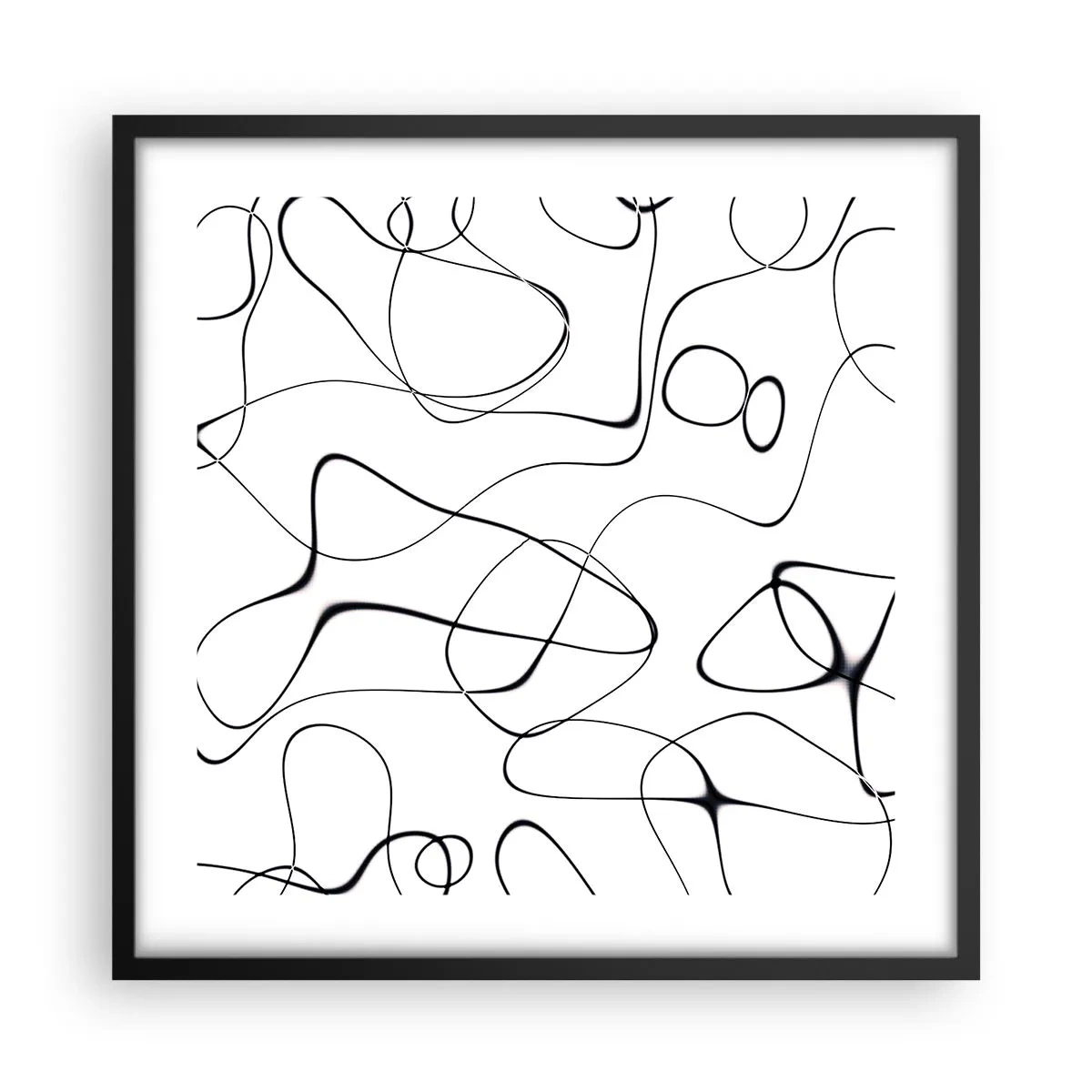Affiche dans un cadre noir - Poster - Le chemin de la vie, les voies du hasard - 50x50 cm