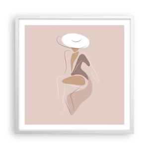 Affiche dans un cadre blanc - Poster - Être une dame - 60x60 cm