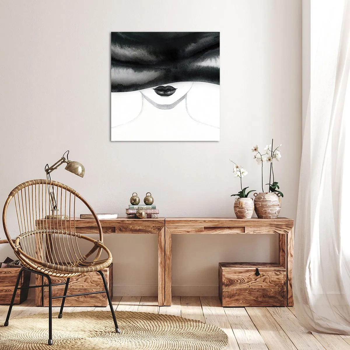 Impression sur toile - Image sur toile - Un mystère sensuel - 30x30 cm