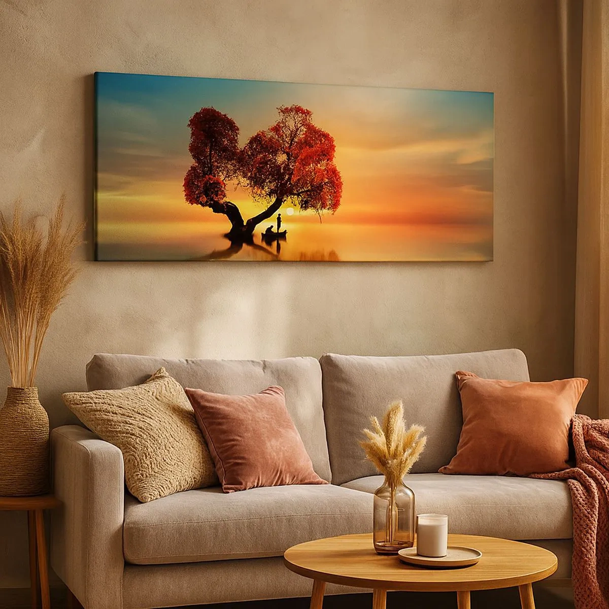 Impression sur toile - Image sur toile - Plénitude et éloignement sans monde - 100x40 cm