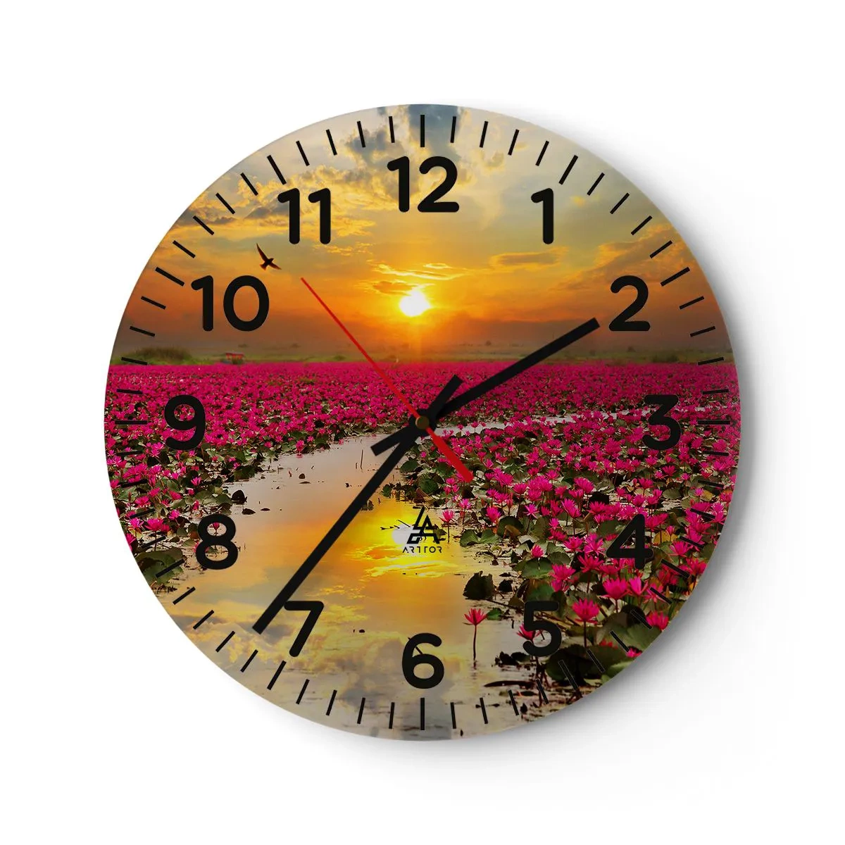 Horloge murale - Pendule murale - La vie secrète du lac - 30x30 cm