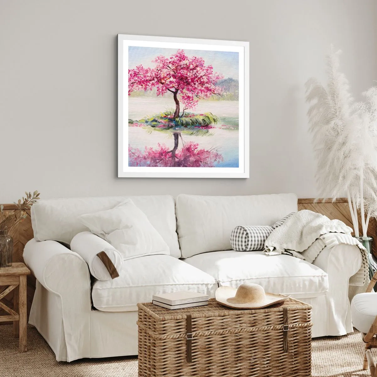 Affiche dans un cadre blanc - Poster - Fête du Printemps - 30x30 cm