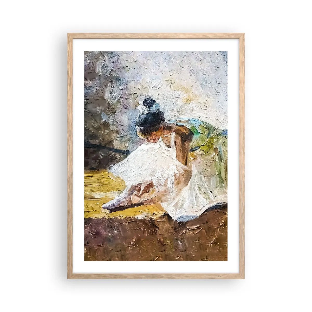 Affiche dans un chêne clair - Poster - D'après un tableau de Degas - 50x70 cm