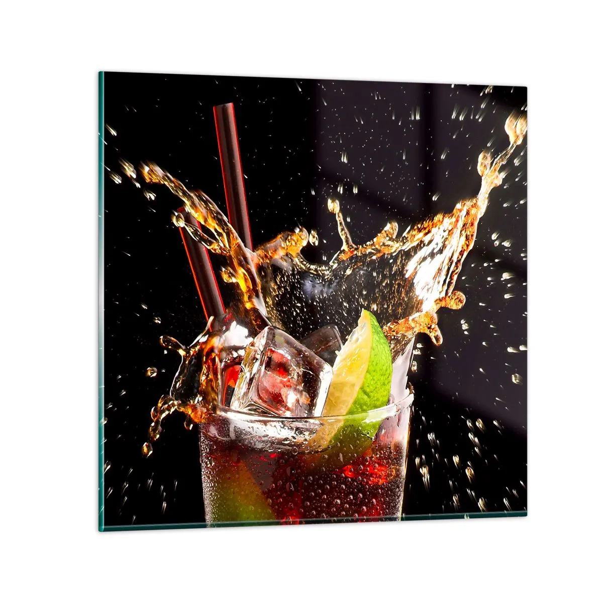 Impression sur verre - Image sur verre - Joie et énergie des couleurs - 30x30 cm