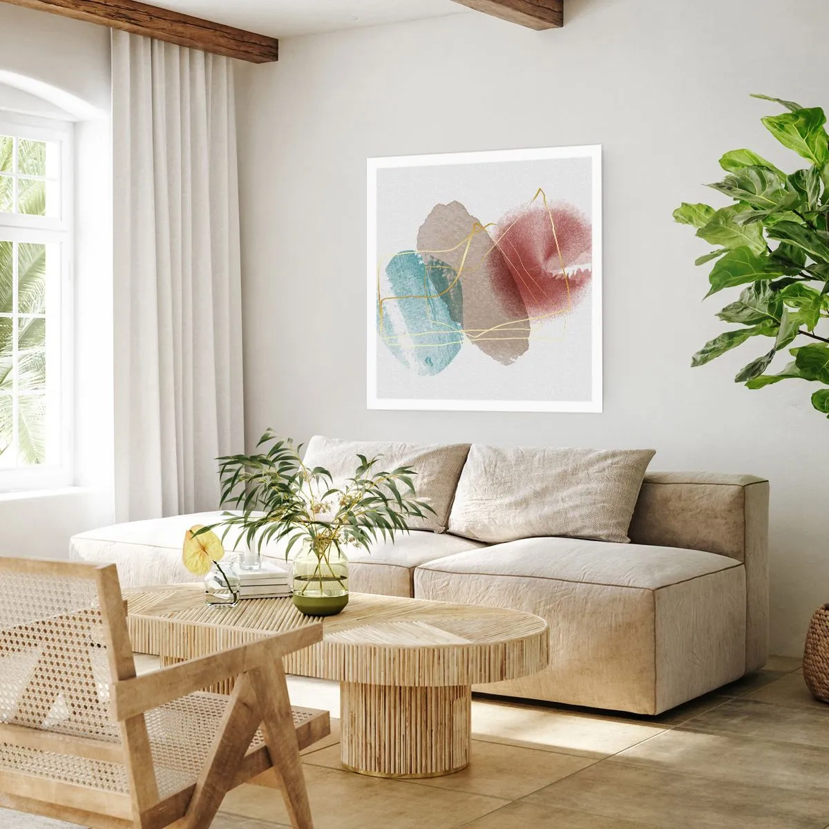 Affiche - Poster - Coraux de l'espace - 40x40 cm