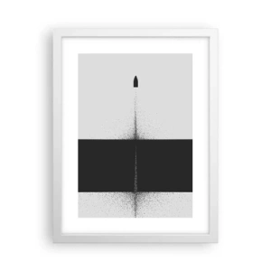 Affiche dans un cadre blanc - Poster - Droit au but - 30x40 cm