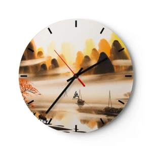 Horloge murale - Pendule murale - Plus loin que l'Extrême-Orient - 40x40 cm