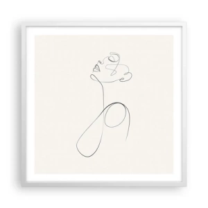 Affiche dans un cadre blanc - Poster - En boucle dans les rêves - 60x60 cm