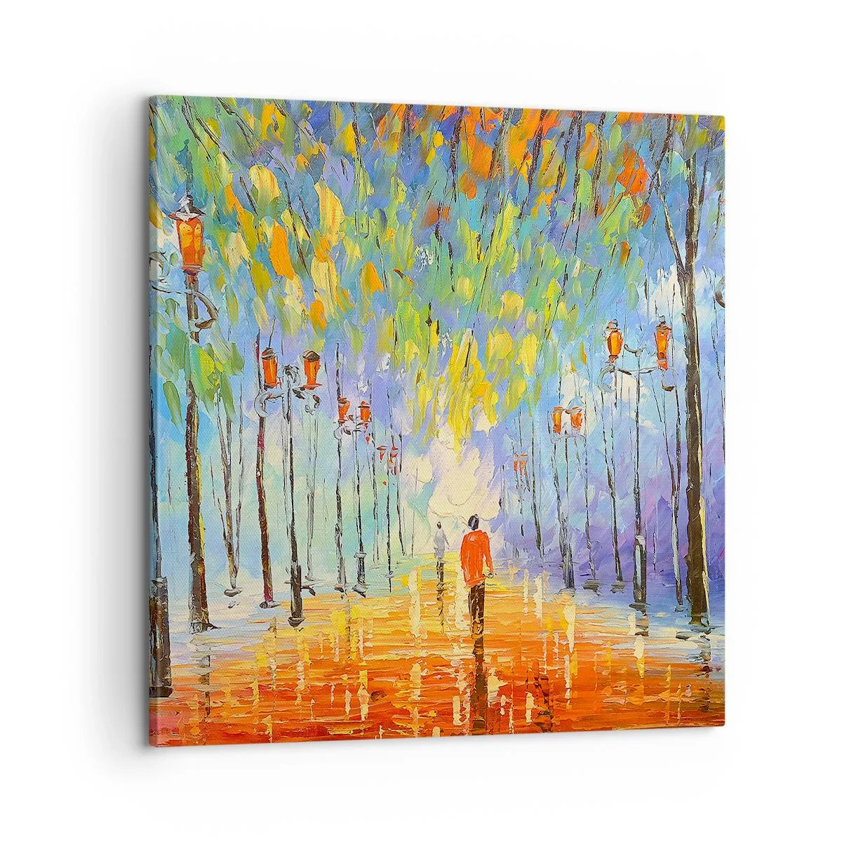 Impression sur toile - Image sur toile - Chant nocturne de la pluie - 60x60 cm