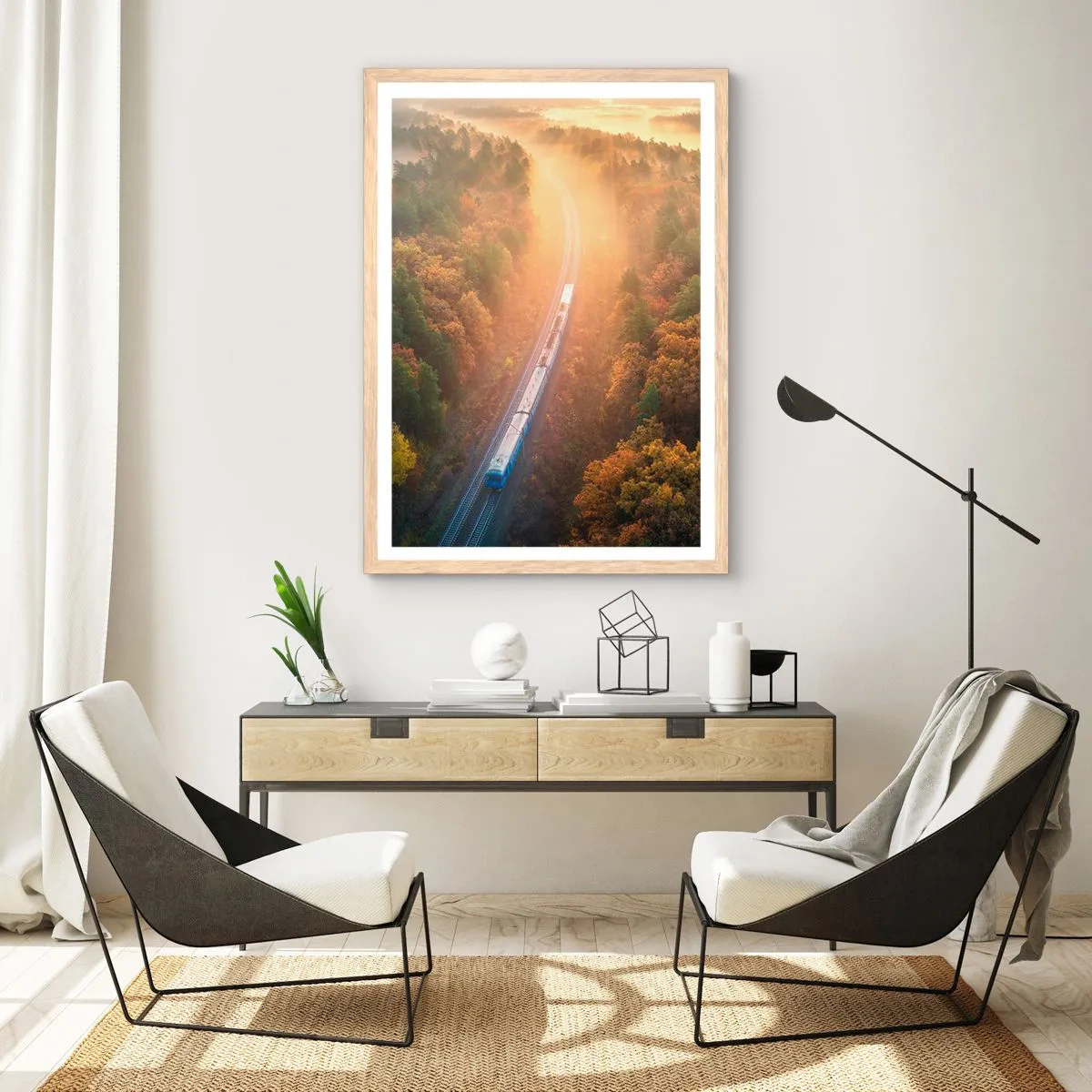 Affiche dans un chêne clair - Poster - Voyage printannier - 30x40 cm