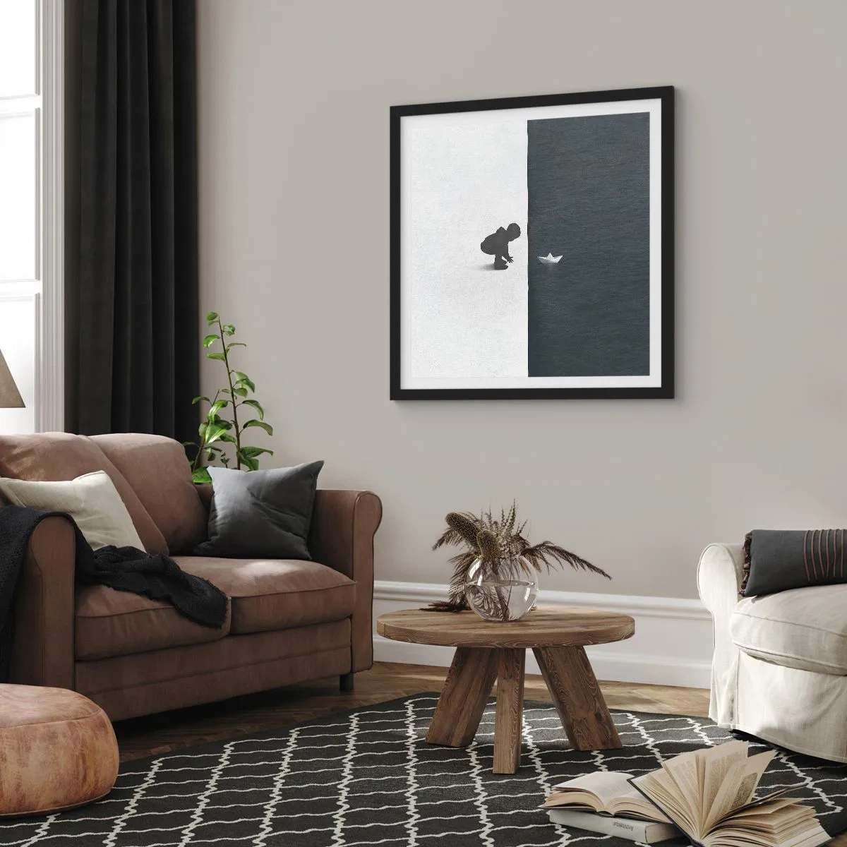 Affiche dans un cadre noir - Poster - Grande expédition - 50x50 cm