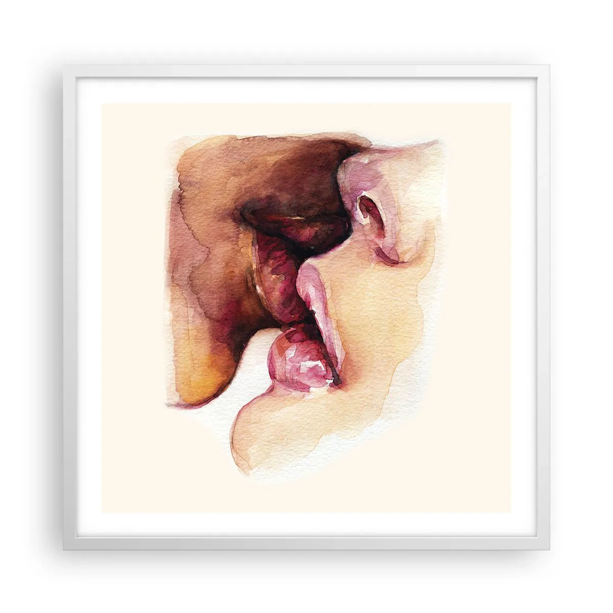 Affiche dans un cadre blanc - Poster - Comme le jour et la nuit, la terre et le ciel - 60x60 cm