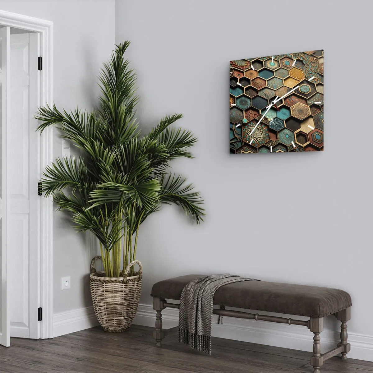 Horloge murale - Pendule murale - Ornements arabes – variation - 40x40 cm