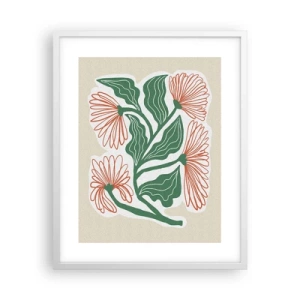 Affiche dans un cadre blanc - Poster - Folk et moderne - 40x50 cm