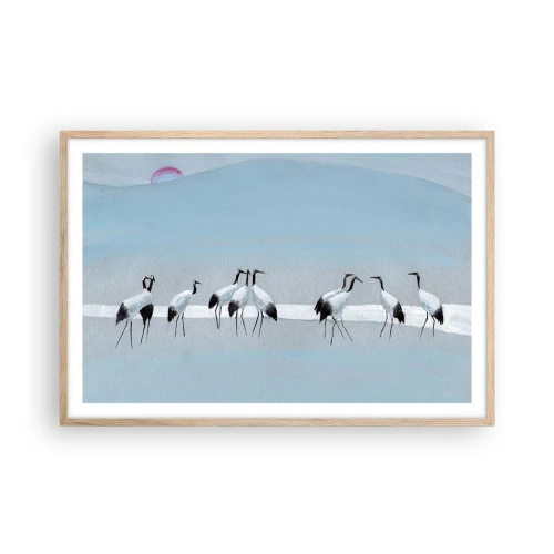 Affiche dans un chêne clair - Poster - Après une chaude journée - 91x61 cm